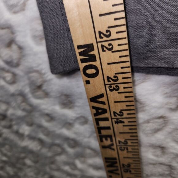 J. Jill Grey Linen Blend Cropped Wide Leg Pants Size 10 Lagenlook - Picture 5 of 11